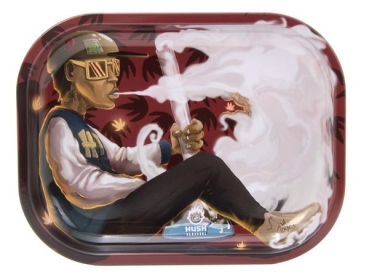 Dreh-Tablett - Rolling Tray, MINI, "Beuz - Smoke"  Maße: ca. 18x14x1,5cm